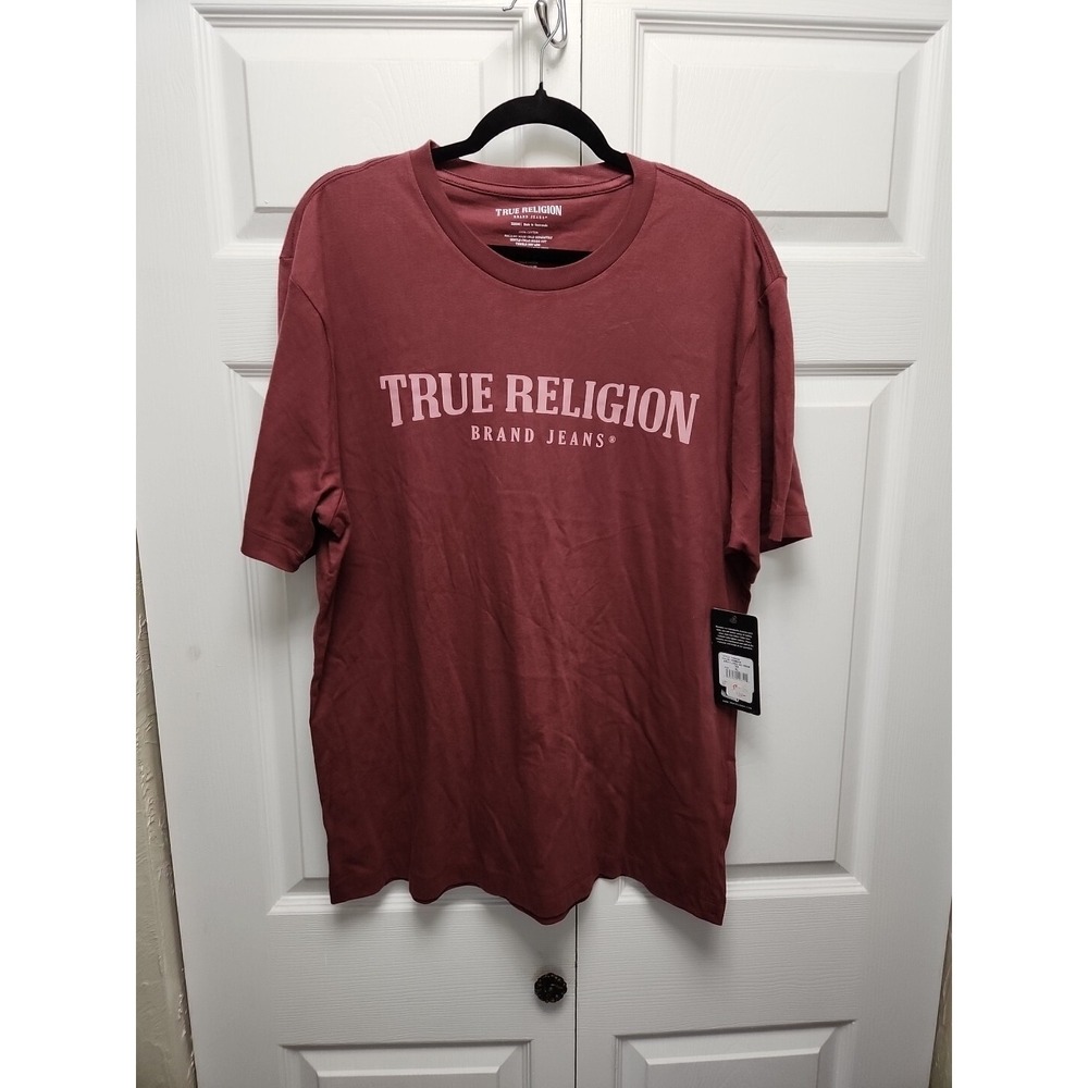 True Religion Shirt Men's 2XL Crimson Tee Casual Cotton